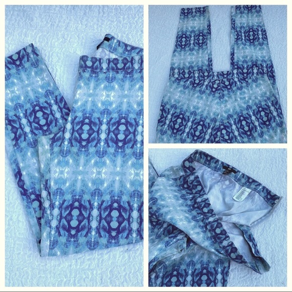 VTG H&M ❄️ Print Side Zip Ankle Crop Slacks Pants - Picture 15 of 15